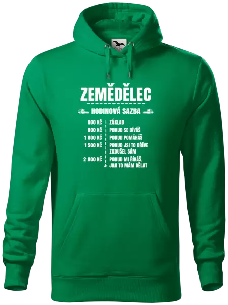 Pánská mikina Hodinová sazba - zemědělec
