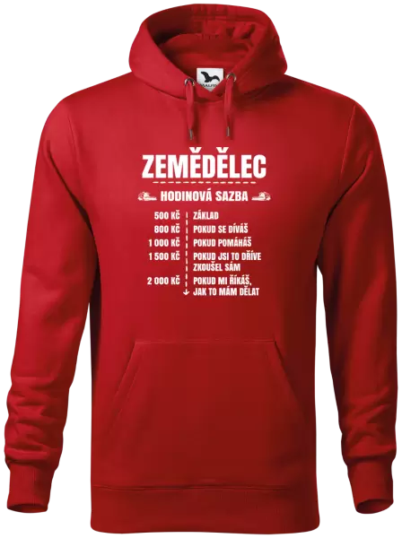 Pánská mikina Hodinová sazba - zemědělec