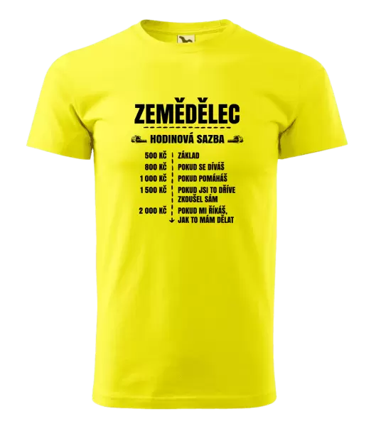Pánské tričko Hodinová sazba - zemědělec