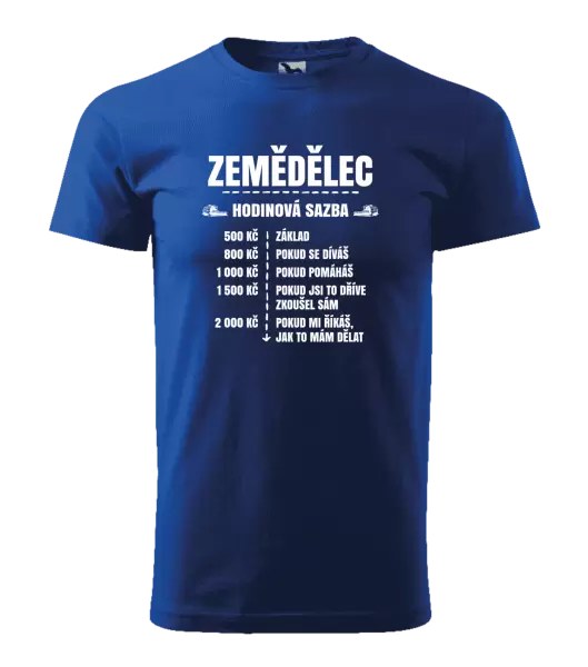 Pánské tričko Hodinová sazba - zemědělec