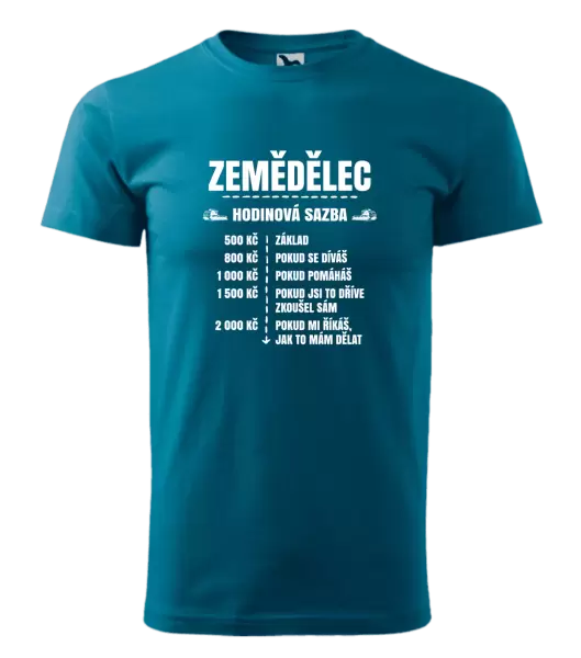 Pánské tričko Hodinová sazba - zemědělec