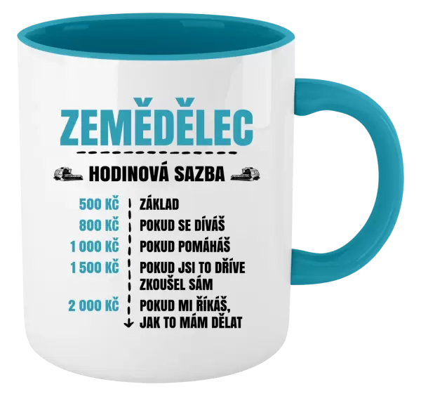 Hrnek Hodinová sazba - zemědělec