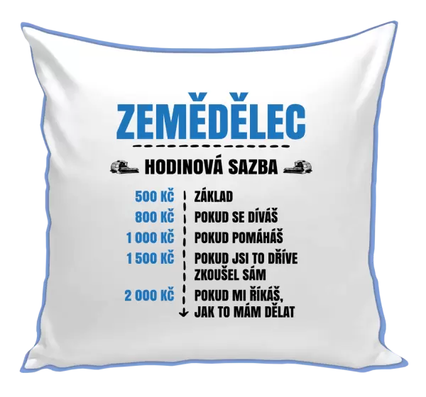 Polštář Hodinová sazba - zemědělec