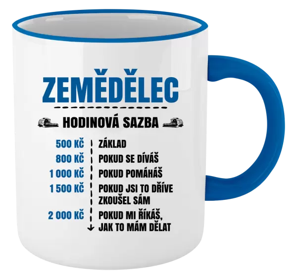 Hrnek Hodinová sazba - zemědělec