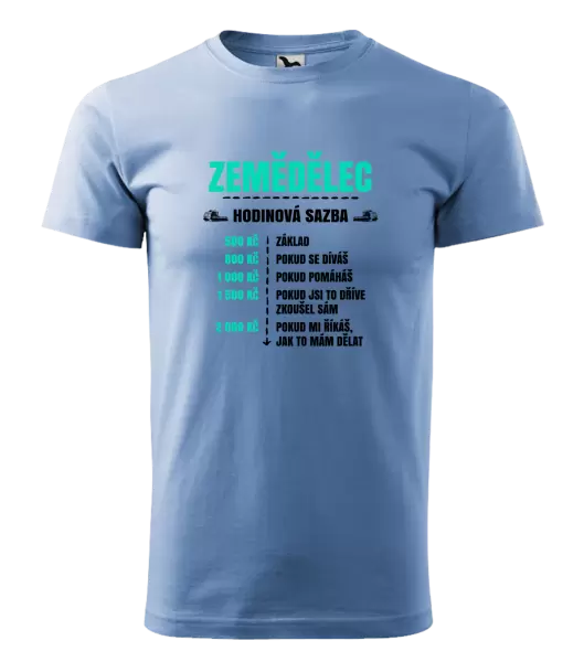 Pánské tričko Hodinová sazba - zemědělec