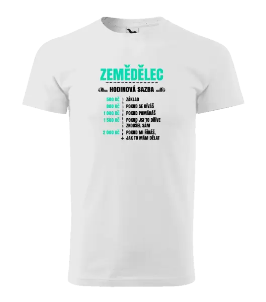 Pánské tričko Hodinová sazba - zemědělec