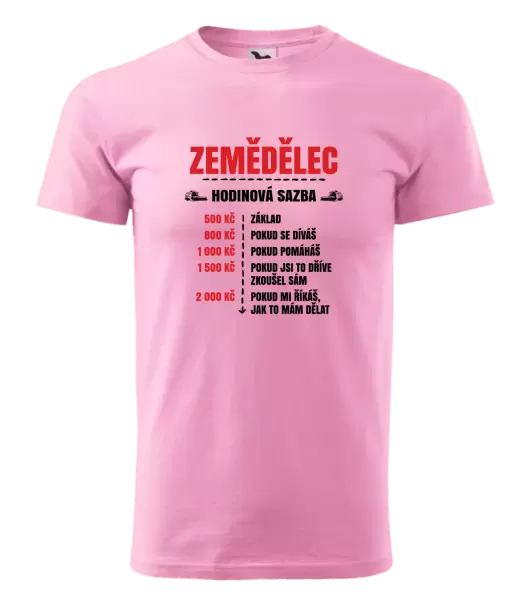 Pánské tričko Hodinová sazba - zemědělec