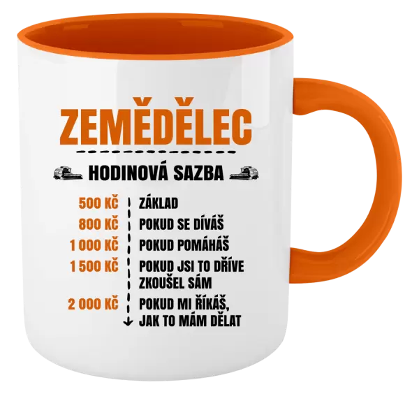 Hrnek Hodinová sazba - zemědělec