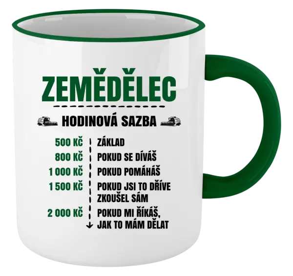 Hrnek Hodinová sazba - zemědělec