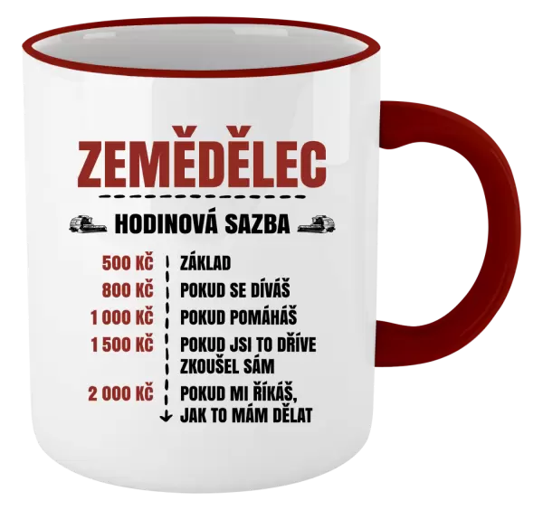 Hrnek Hodinová sazba - zemědělec