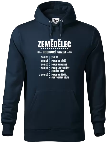 Pánská mikina Hodinová sazba - zemědělec