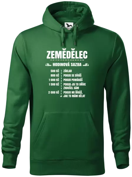 Pánská mikina Hodinová sazba - zemědělec