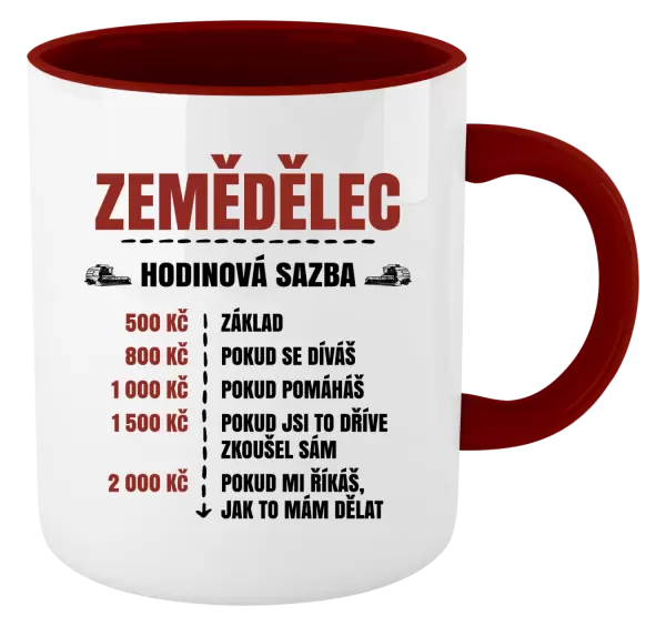 Hrnek Hodinová sazba - zemědělec