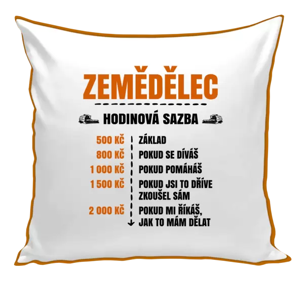 Polštář Hodinová sazba - zemědělec