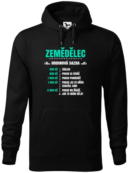 Pánská mikina Hodinová sazba - zemědělec