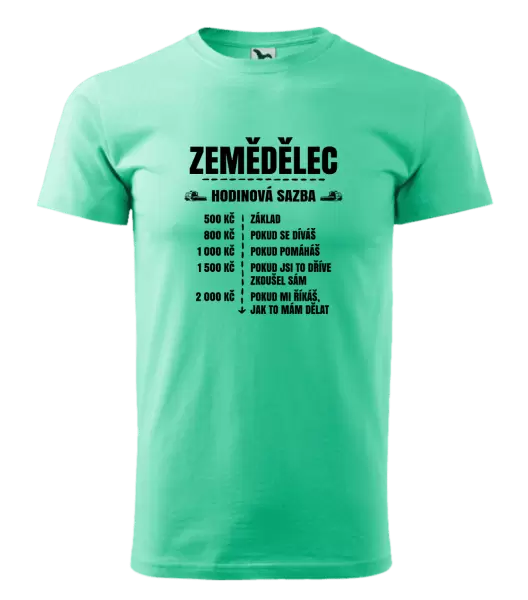Pánské tričko Hodinová sazba - zemědělec