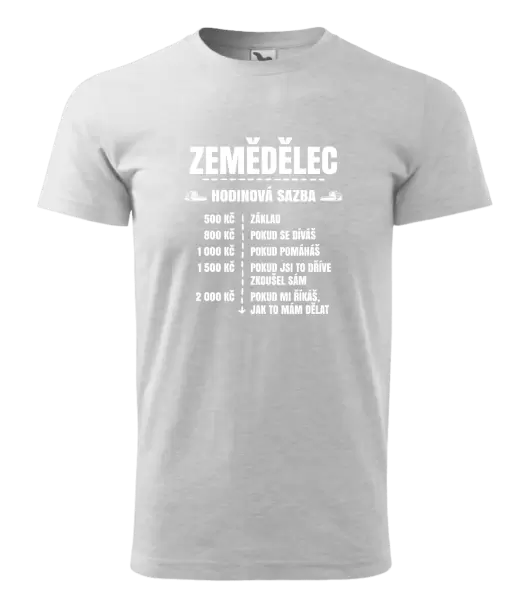 Pánské tričko Hodinová sazba - zemědělec
