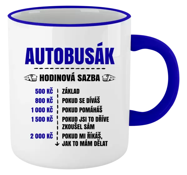 Hrnek Hodinová sazba - autobusák