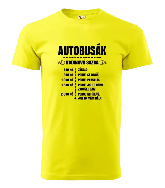 Pánské tričko Hodinová sazba - autobusák