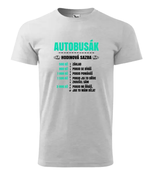 Pánské tričko Hodinová sazba - autobusák
