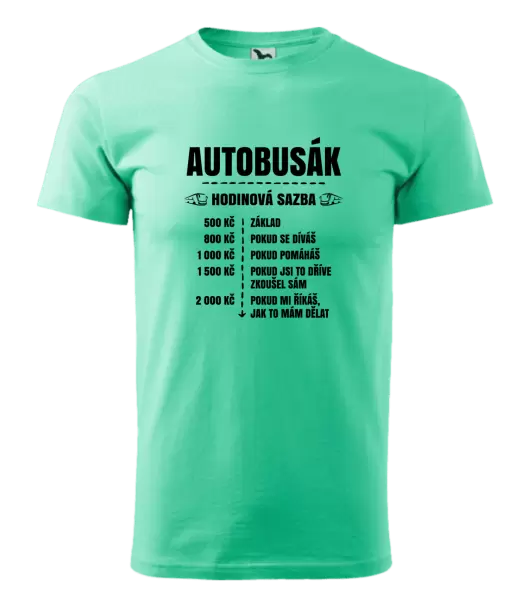 Pánské tričko Hodinová sazba - autobusák