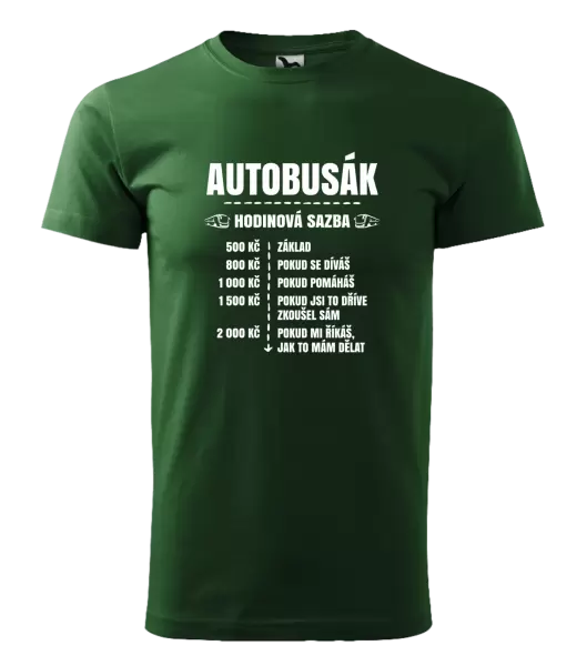 Pánské tričko Hodinová sazba - autobusák