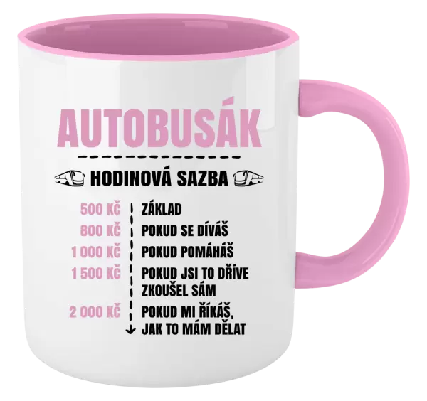 Hrnek Hodinová sazba - autobusák