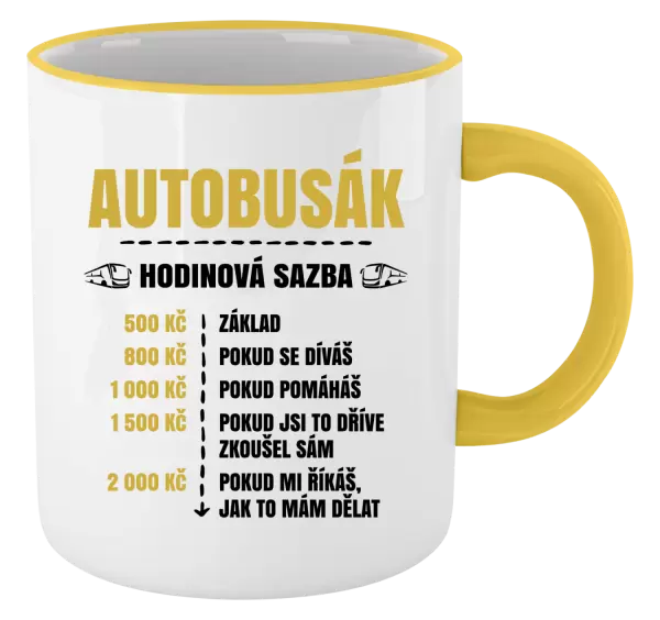 Hrnek Hodinová sazba - autobusák