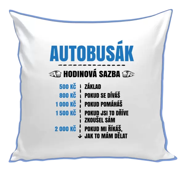 Polštář Hodinová sazba - autobusák