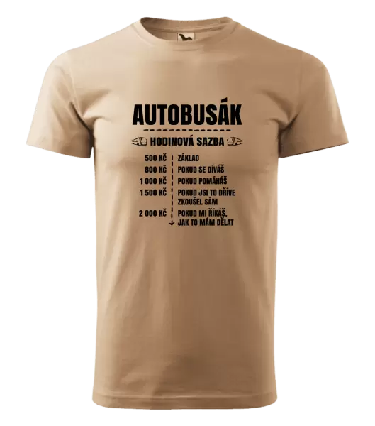 Pánské tričko Hodinová sazba - autobusák