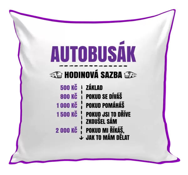 Polštář Hodinová sazba - autobusák