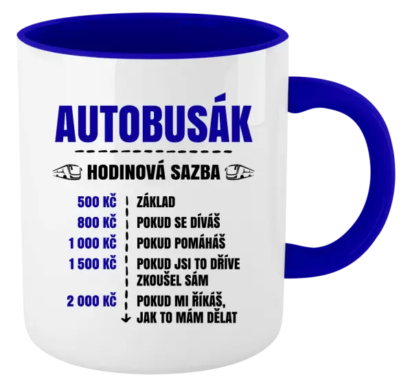 Hrnek Hodinová sazba - autobusák