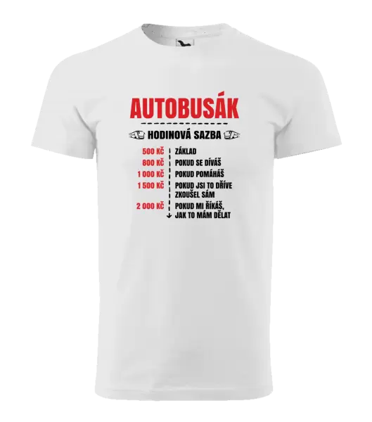 Pánské tričko Hodinová sazba - autobusák