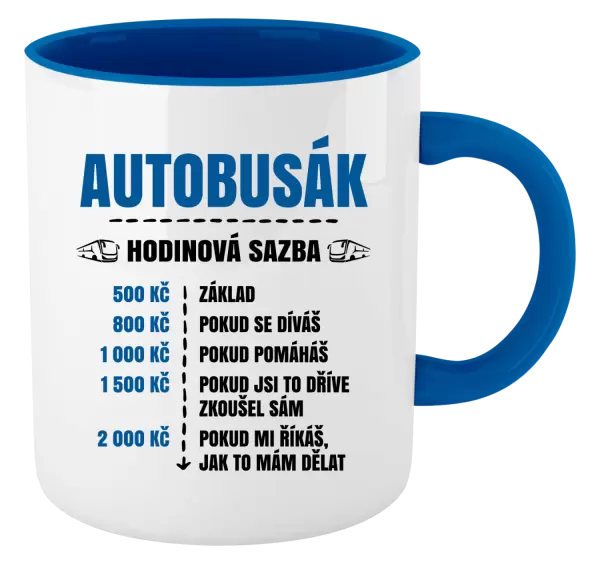 Hrnek Hodinová sazba - autobusák