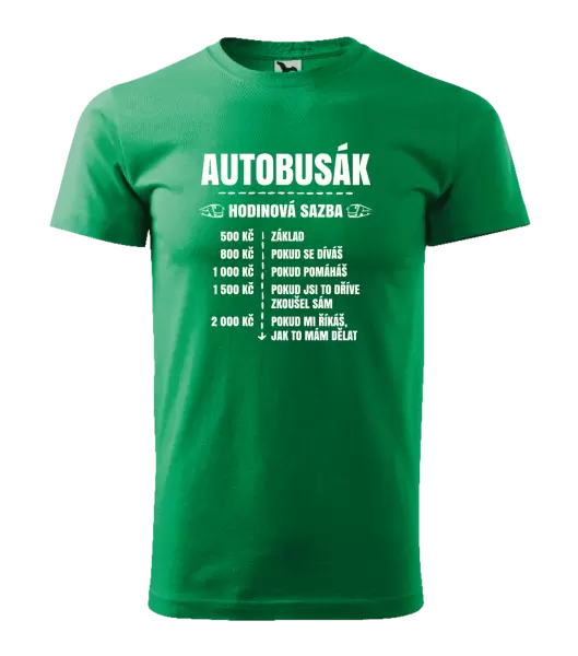 Pánské tričko Hodinová sazba - autobusák