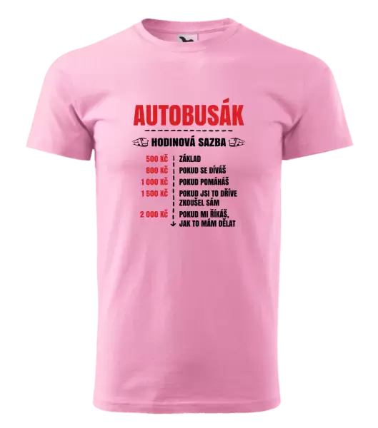 Pánské tričko Hodinová sazba - autobusák