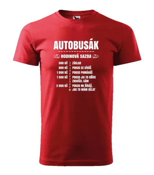 Pánské tričko Hodinová sazba - autobusák