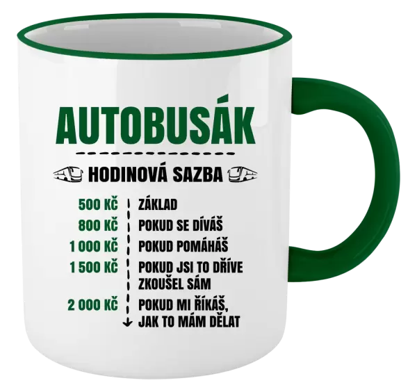Hrnek Hodinová sazba - autobusák