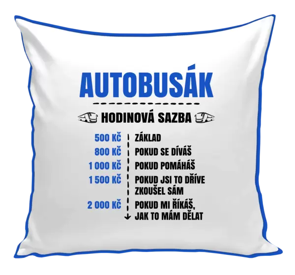 Polštář Hodinová sazba - autobusák