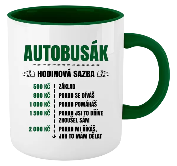 Hrnek Hodinová sazba - autobusák
