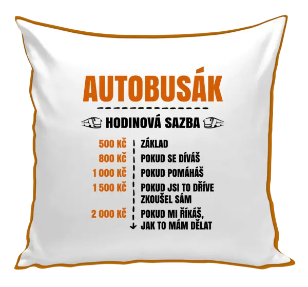 Polštář Hodinová sazba - autobusák