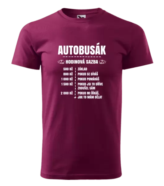 Pánské tričko Hodinová sazba - autobusák