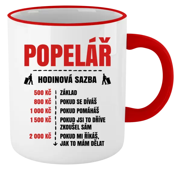Hrnek Hodinová sazba - popelář