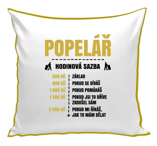 Polštář Hodinová sazba - popelář