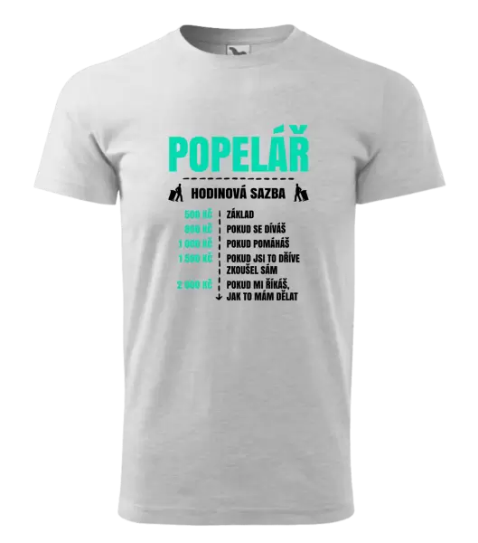 Pánské tričko Hodinová sazba - popelář