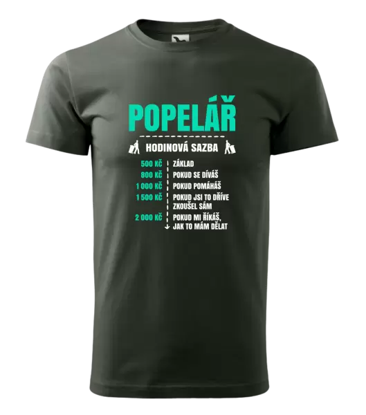Pánské tričko Hodinová sazba - popelář