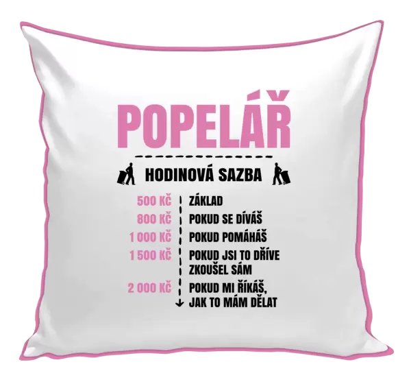 Polštář Hodinová sazba - popelář