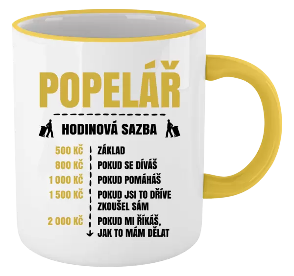 Hrnek Hodinová sazba - popelář