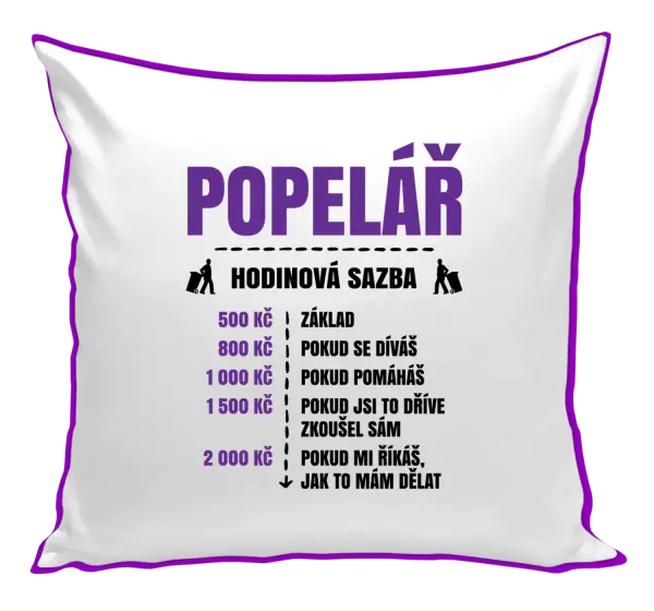 Polštář Hodinová sazba - popelář