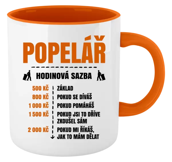 Hrnek Hodinová sazba - popelář